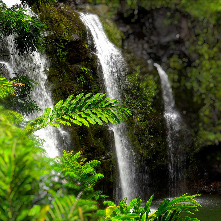 Waikani Falls Hana Maui Hawaii
